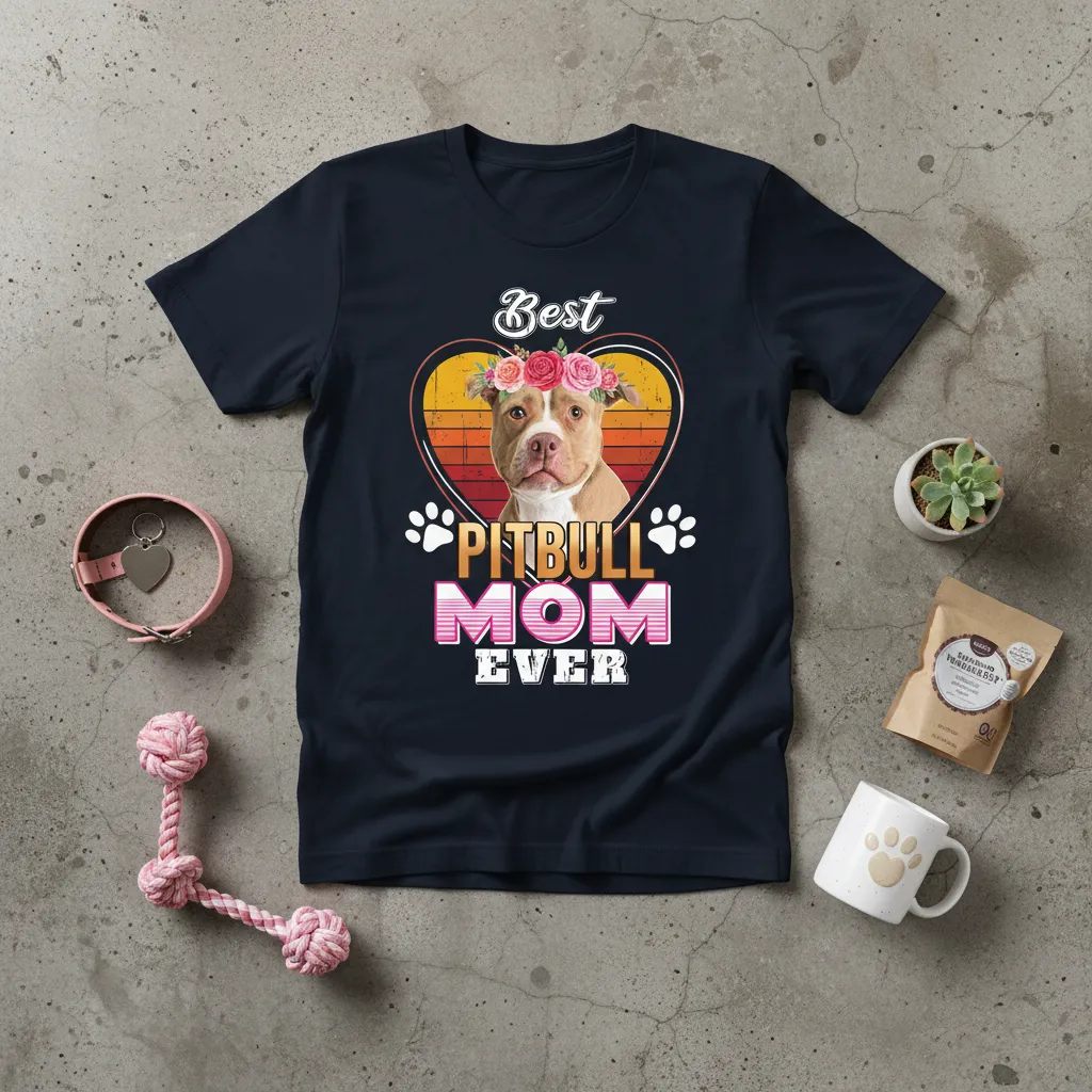 Best Pitbull Mom Ever Pitbull Mom T-Shirt