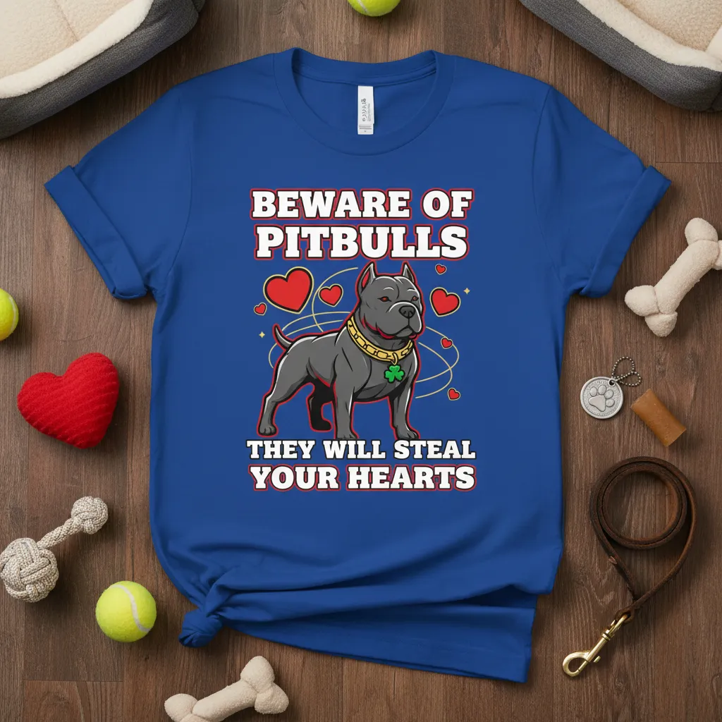 Beware of Pitbulls They Will Steal Your Hearts T-Shirt
