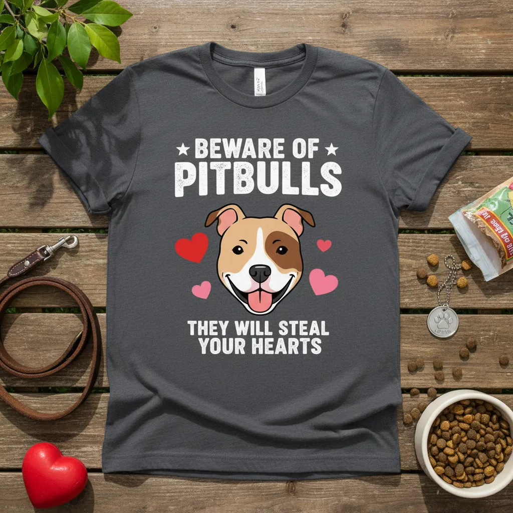 Beware of Pitbulls They Will Steal Your Hearts T-Shirt