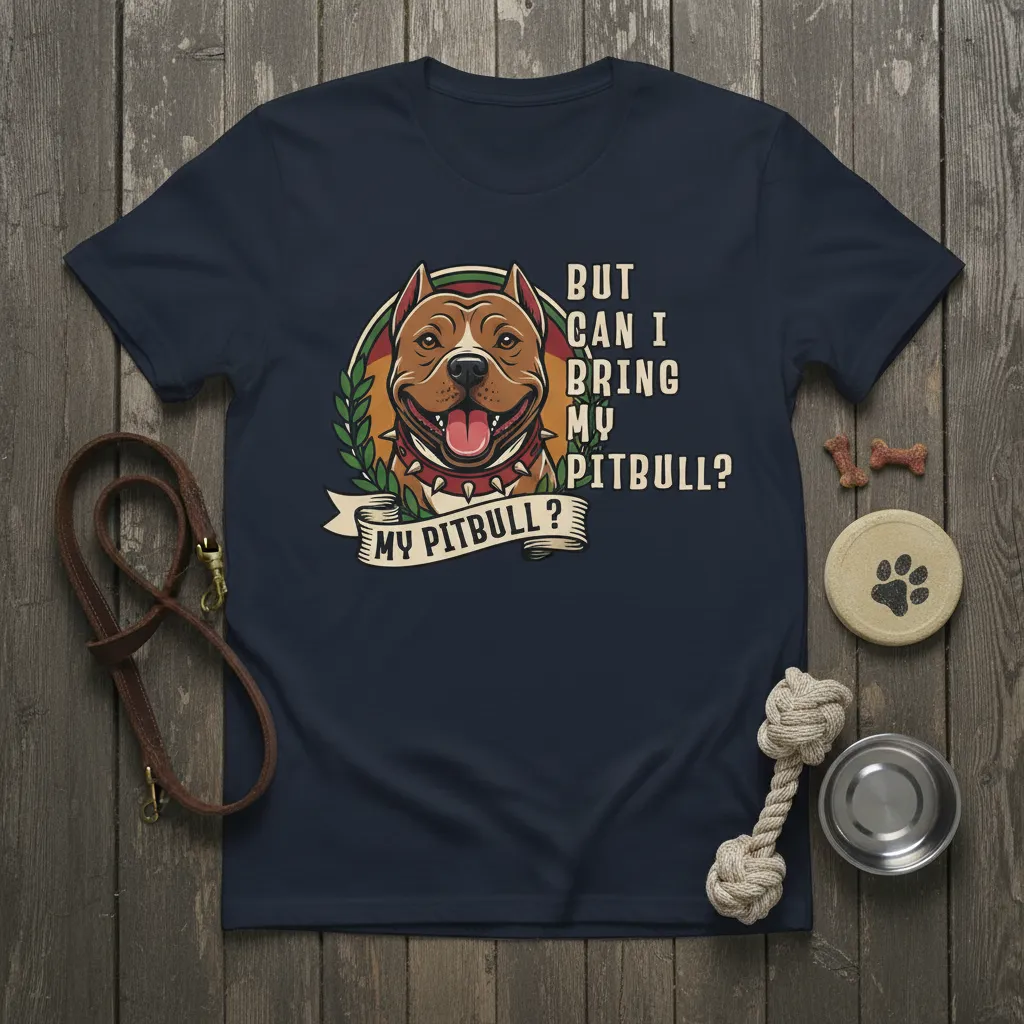 But Can I Bring My Pitbull My Pitbull? T-Shirt for Dog Lovers