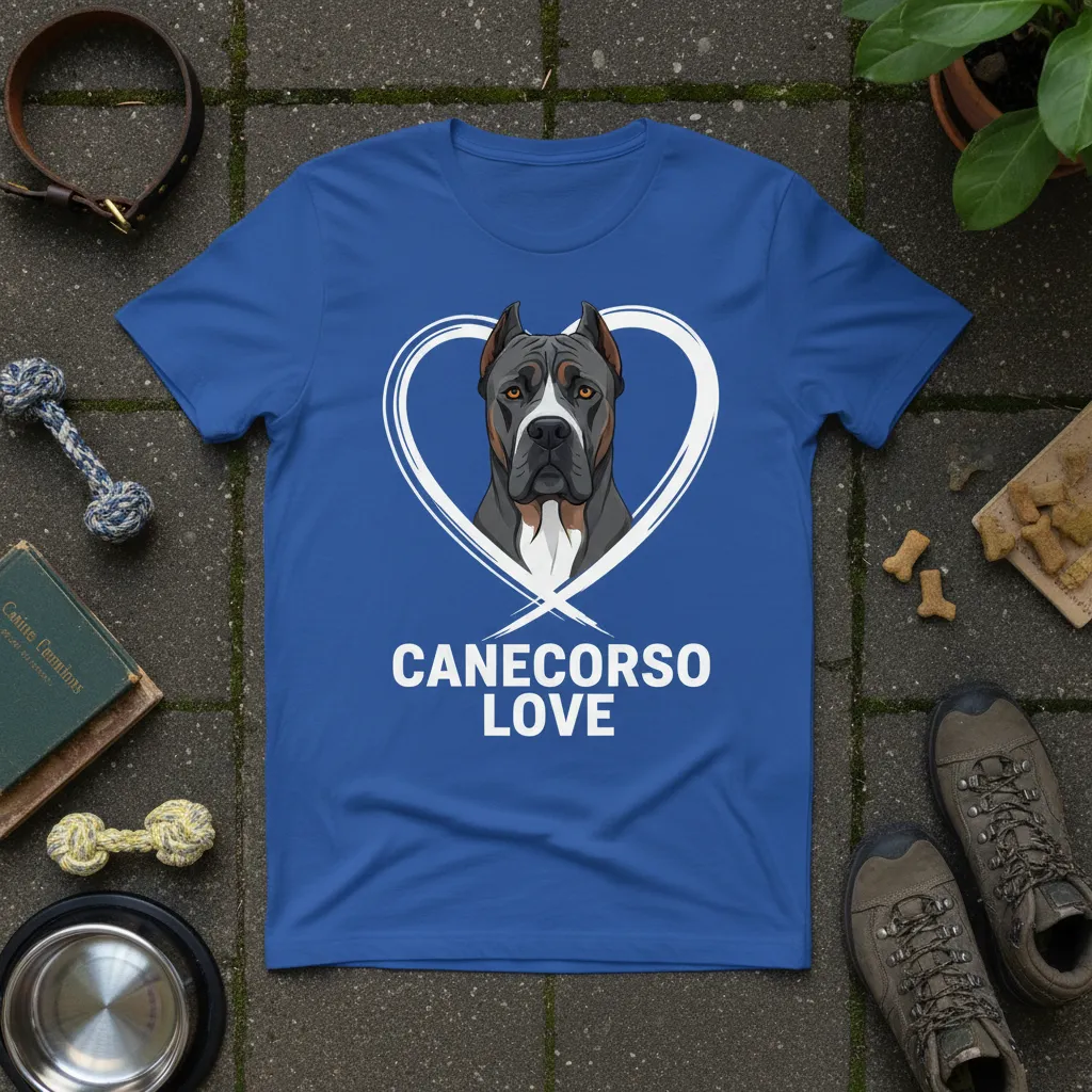 Canecorso Love T-Shirt Heart Dog Italian Mastiff Gift