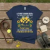 I'm Not A Mama Bear I'm More Of A Dog Mom funny quote t-shirt with paw print, sunflowers, and dog