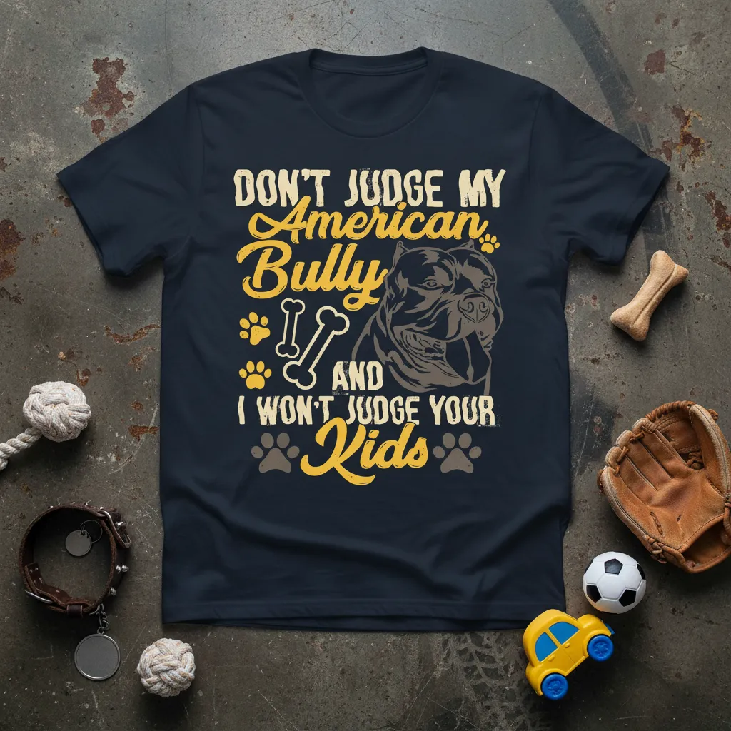 Don’t Judge My American Bully and I Won’t Judge Your Kids T-Shirt
