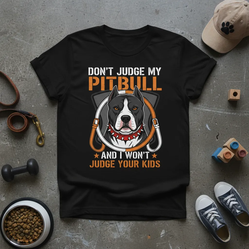 Don’t Judge My Pitbull Tee Funny Dog Lover Gift