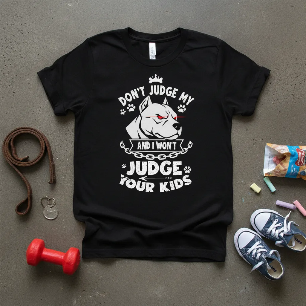 Don’t Judge My and I Won’t Judge Your Kids Pitbull T-Shirt