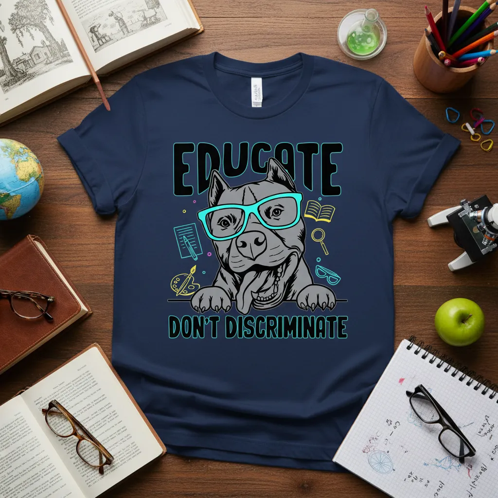 Educate Don’t Discriminate Pitbull Teacher T-Shirt