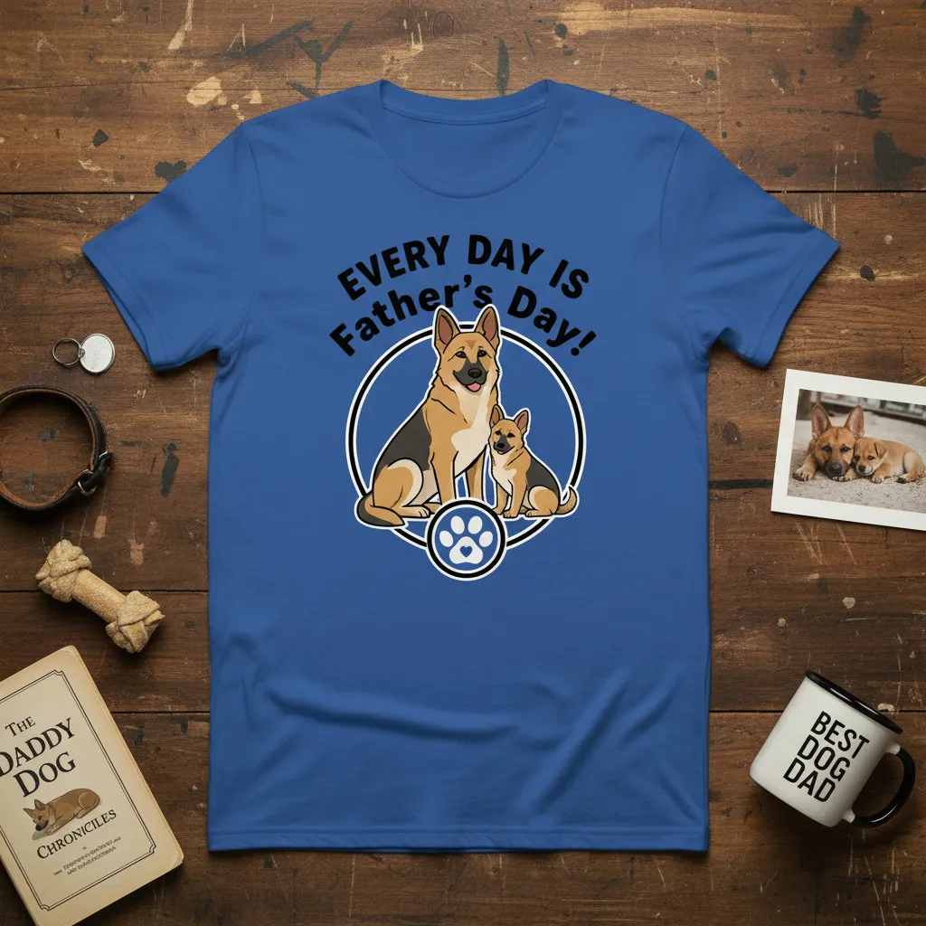 Every Day Is Father’s Day! German Shepherd Dog Dad T-Shirt