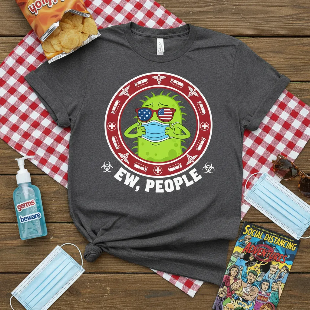 Ew, People Germ T-Shirt Funny Social Distancing Gift