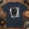 Frankenpit Freudenpit T-Shirt featuring a stylized black and white pitbull dog head with lightning bolt eyes and the text Frankenpit