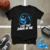 Black t-shirt with a blue Rottweiler graphic and the text "I GOT THAT DAWG IN ME"