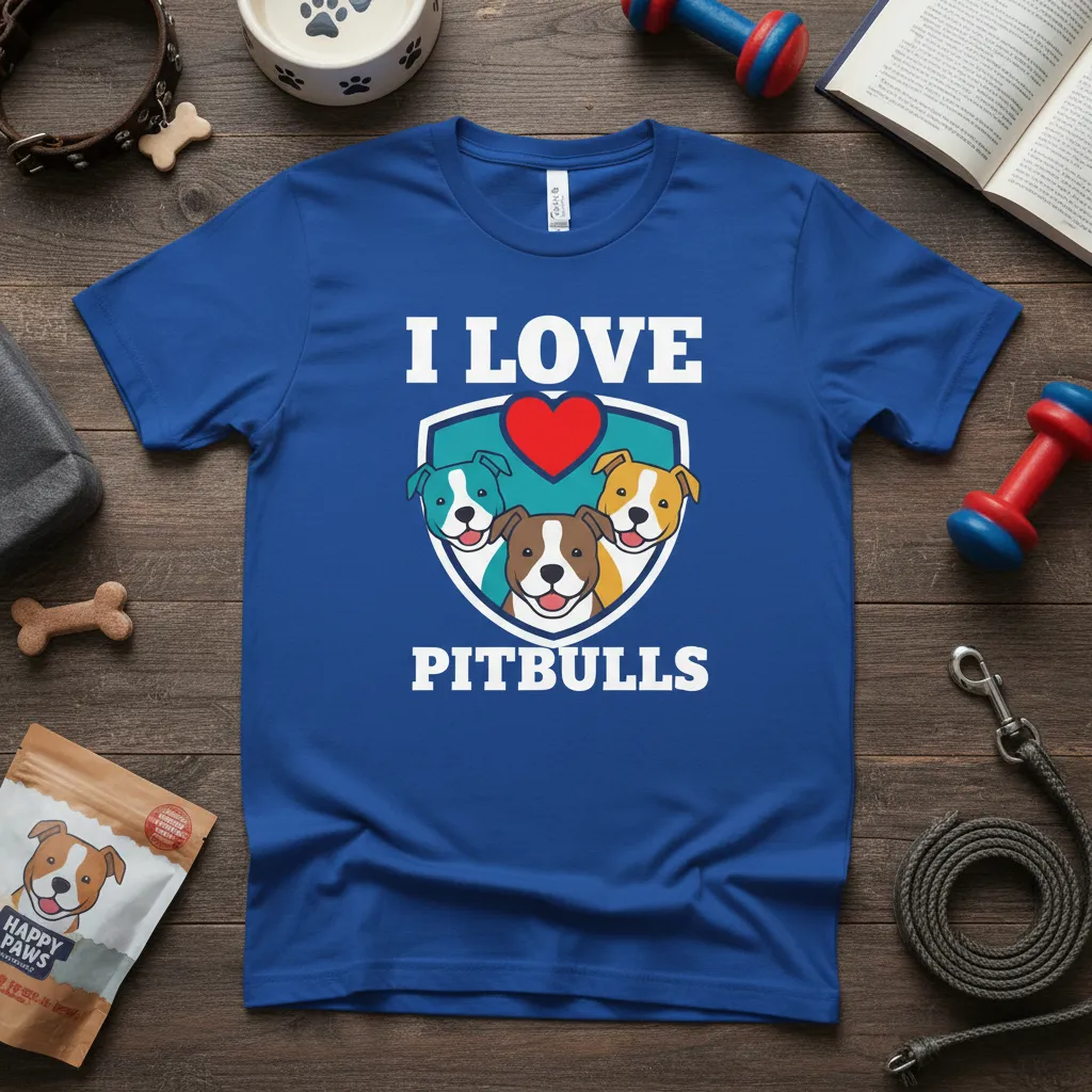 I Love Pitbulls T-Shirt Cute Dog Lover Gift