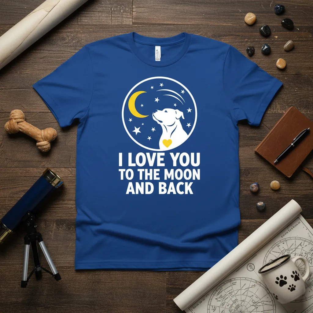 I Love You to the Moon and Back Dog T-Shirt