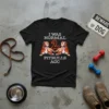 Black t-shirt with "I Was Normal 2 Pitbulls Ago" text and two pitbull graphics