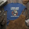 T-shirt featuring the quote "I Work Hard So My Pitbull Can Have A Better Life" with a pitbull dog graphic