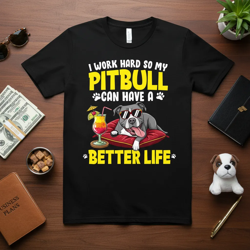 I Work Hard So My Pitbull Can Have a Better Life T-Shirt