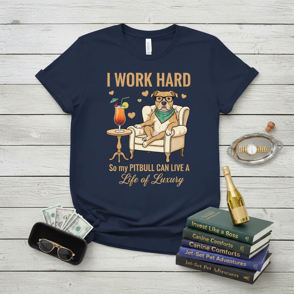 I Work Hard So My Pitbull Can Live a Life of Luxury T-Shirt