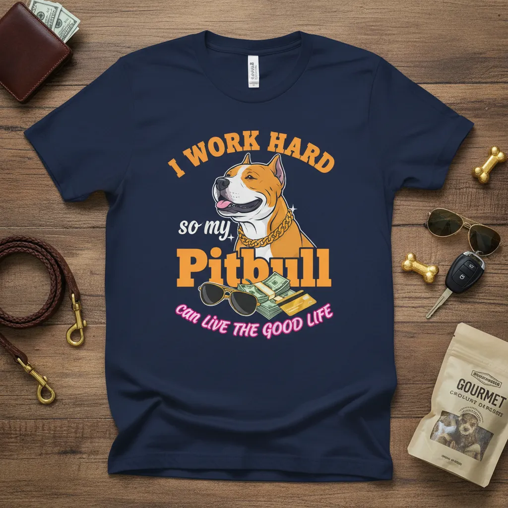 I Work Hard So My Pitbull Can Live the Good Life T-Shirt