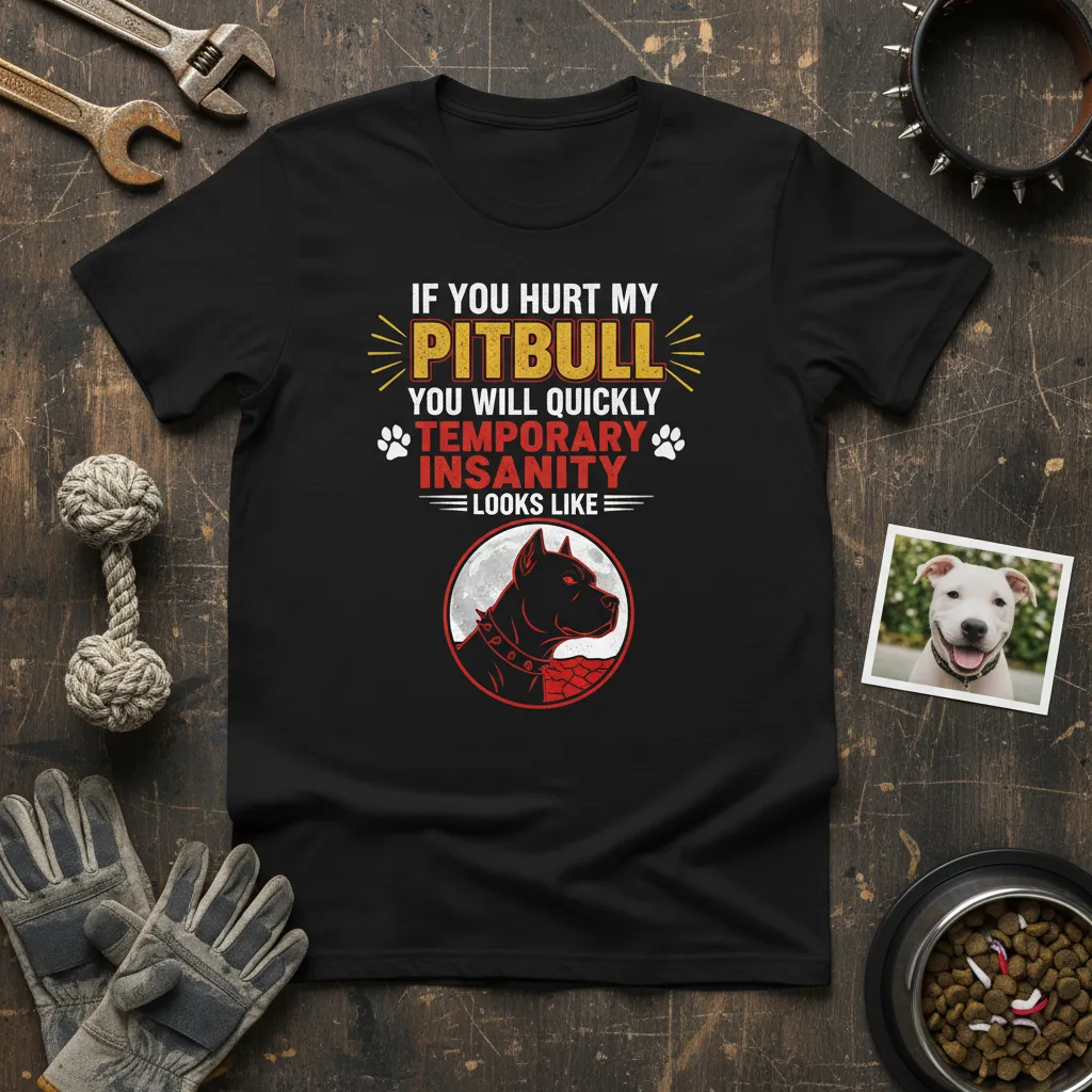 If You Hurt My Pitbull Temporary Insanity Shirt Humorous T-Shirt