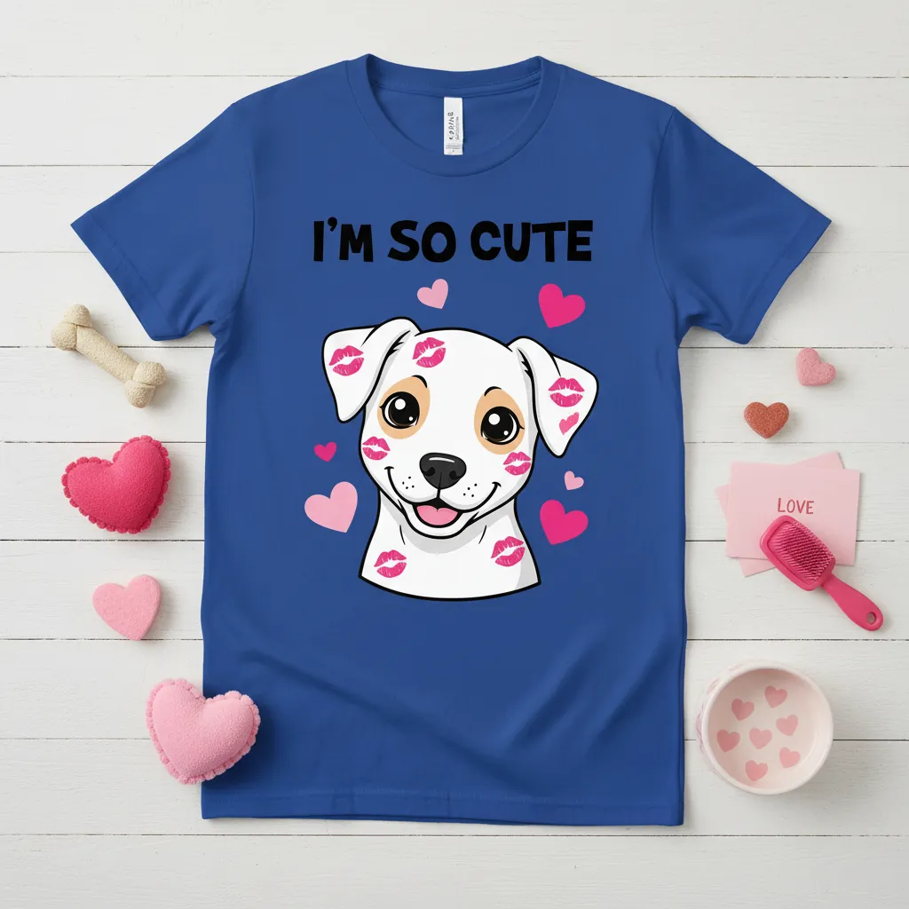 I’m So Cute Puppy Kiss Mark T-Shirt Valentine’s Gift