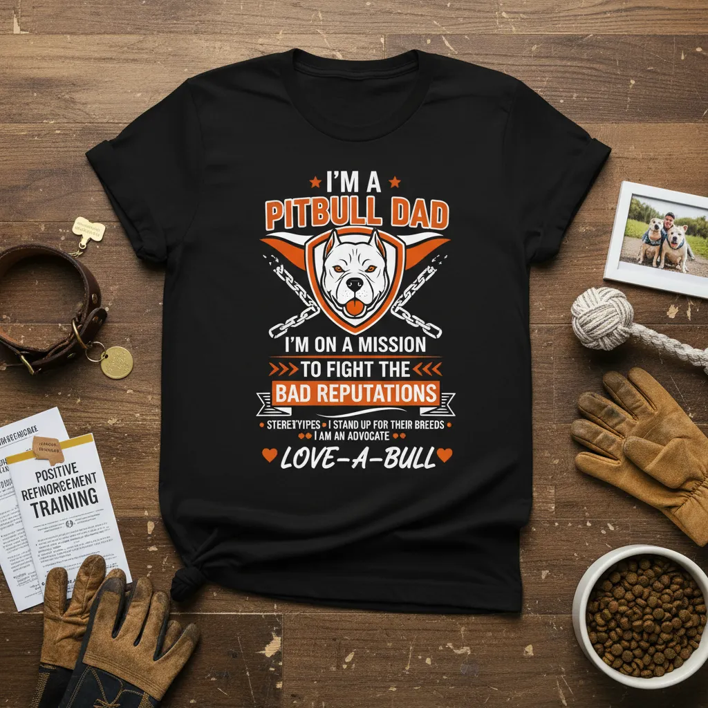 I’m a Pitbull Dad Mission Fight Bad Reputations T-Shirt