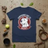 Kamphunde Gibt Es Nicht! text with a pitbull dog illustration on a navy blue t-shirt