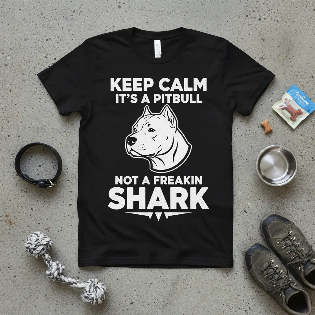 Keep Calm It’s a Pitbull Not a Freakin Shark T-Shirt