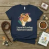 Loyal & Loving Furever Family T-Shirt with a pitbull wearing a floral crown