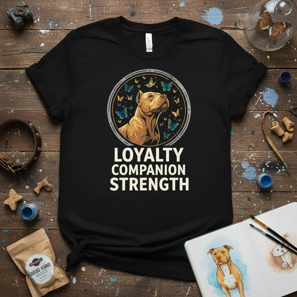 Loyalty Companion Strength Pitbull T-Shirt Dog Lover Gift