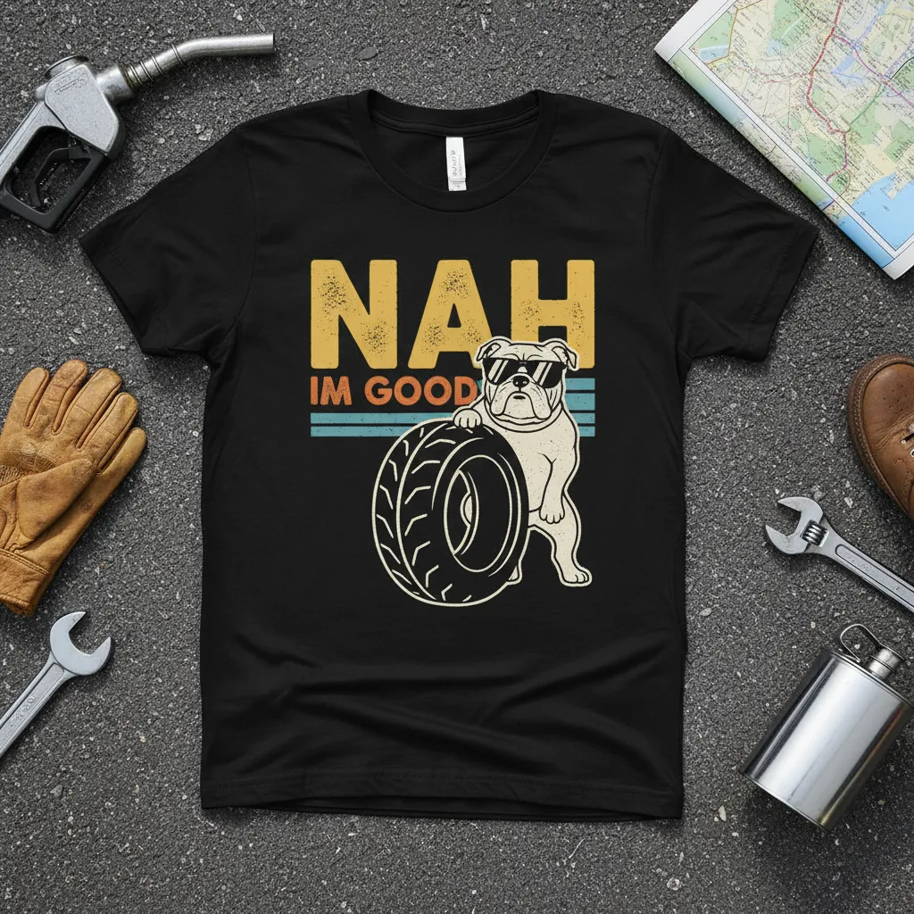 Nah Im Good Bulldog T-Shirt Funny Dog Lover Gift for Men
