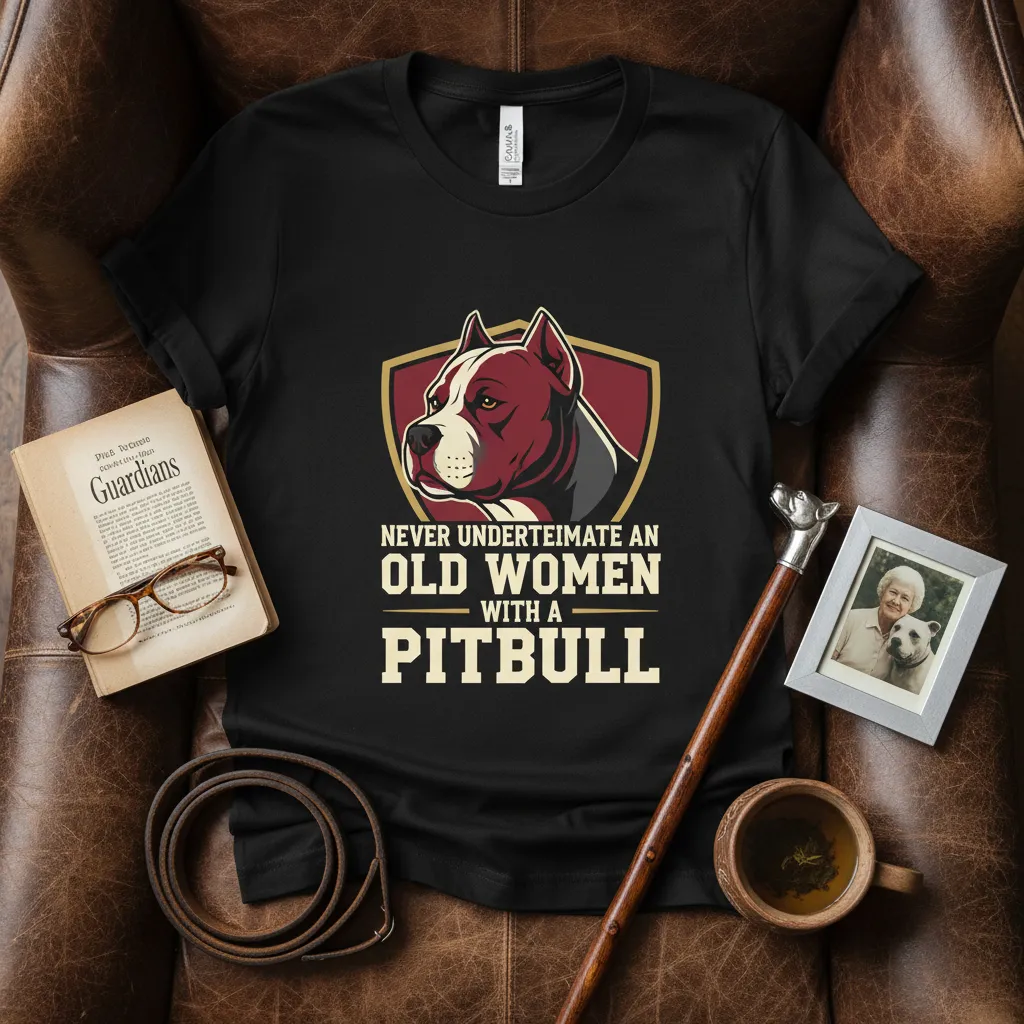 Never Underteimate an Old Women With a Pitbull Tee