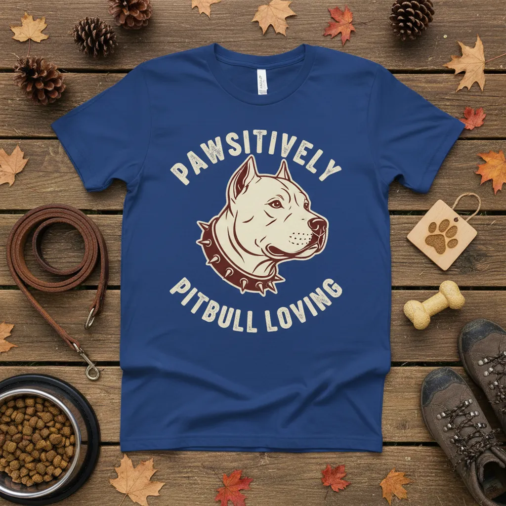 Pawsitively Pitbull Loving Dog Lover T-Shirt Gift