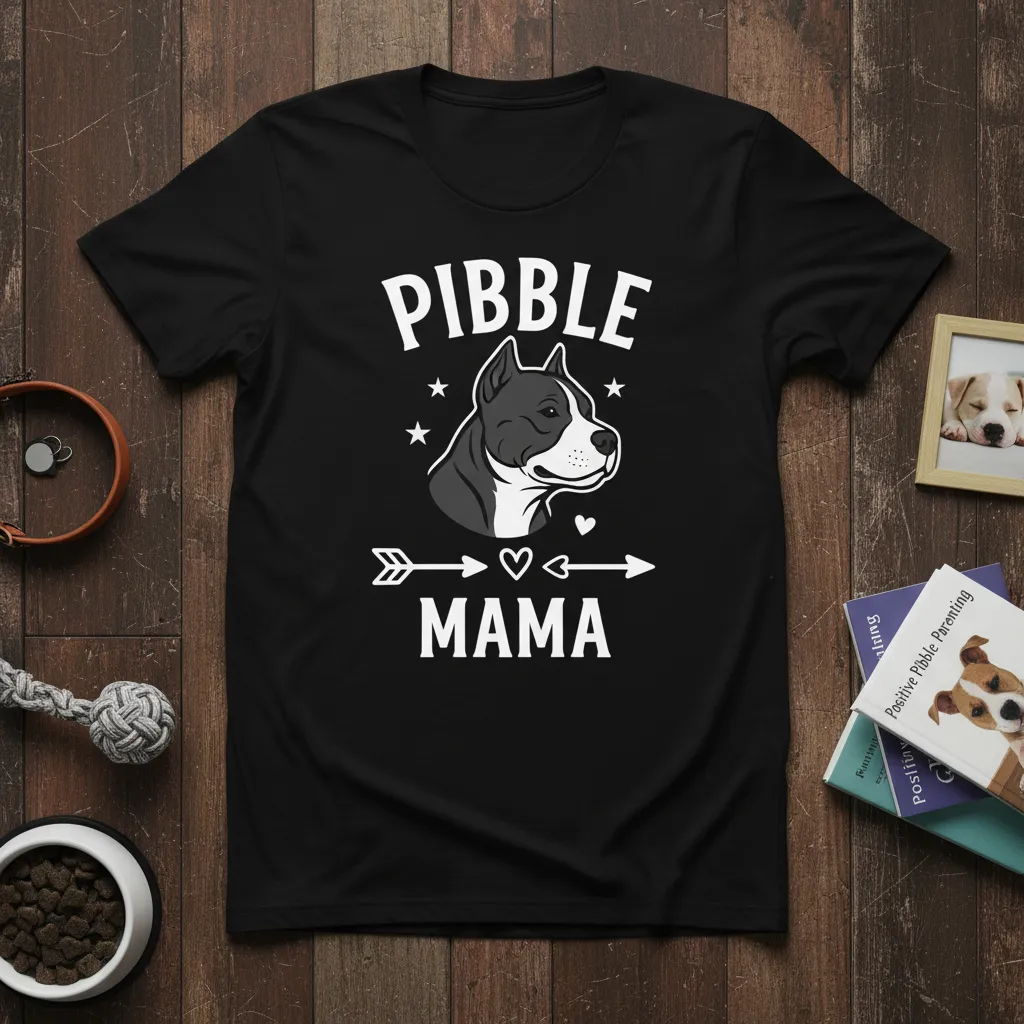 Pibble Mama Pitbull Dog Lover T-Shirt Gift