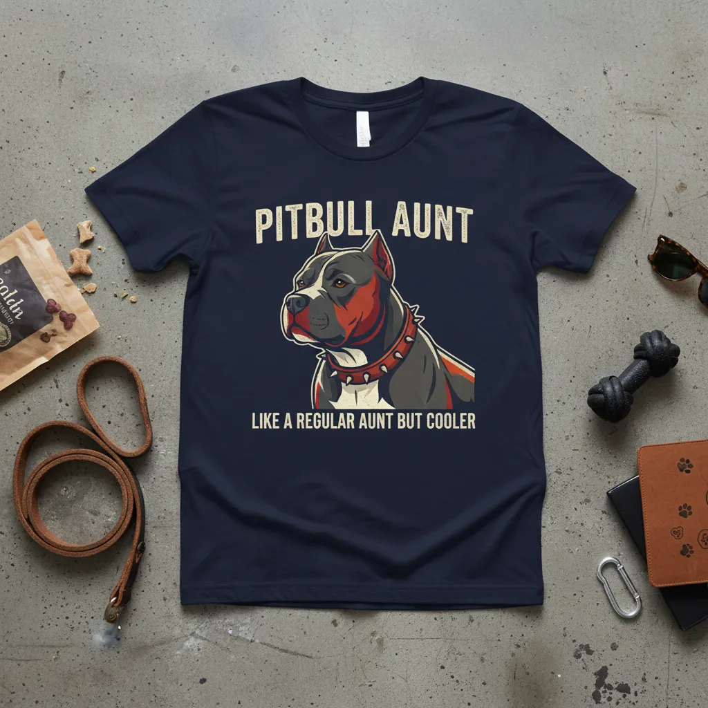 Pitbull Aunt Like a Regular Aunt but Cooler T-Shirt