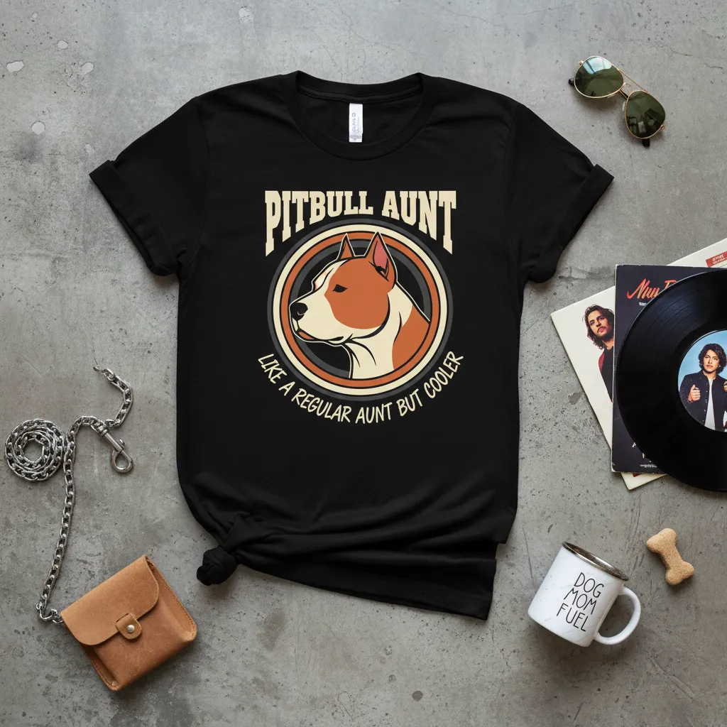 Pitbull Aunt Like a Regular Aunt but Cooler T-Shirt