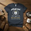 pitbull dad 1 like text design featuring detailed typography on quality t-shirt