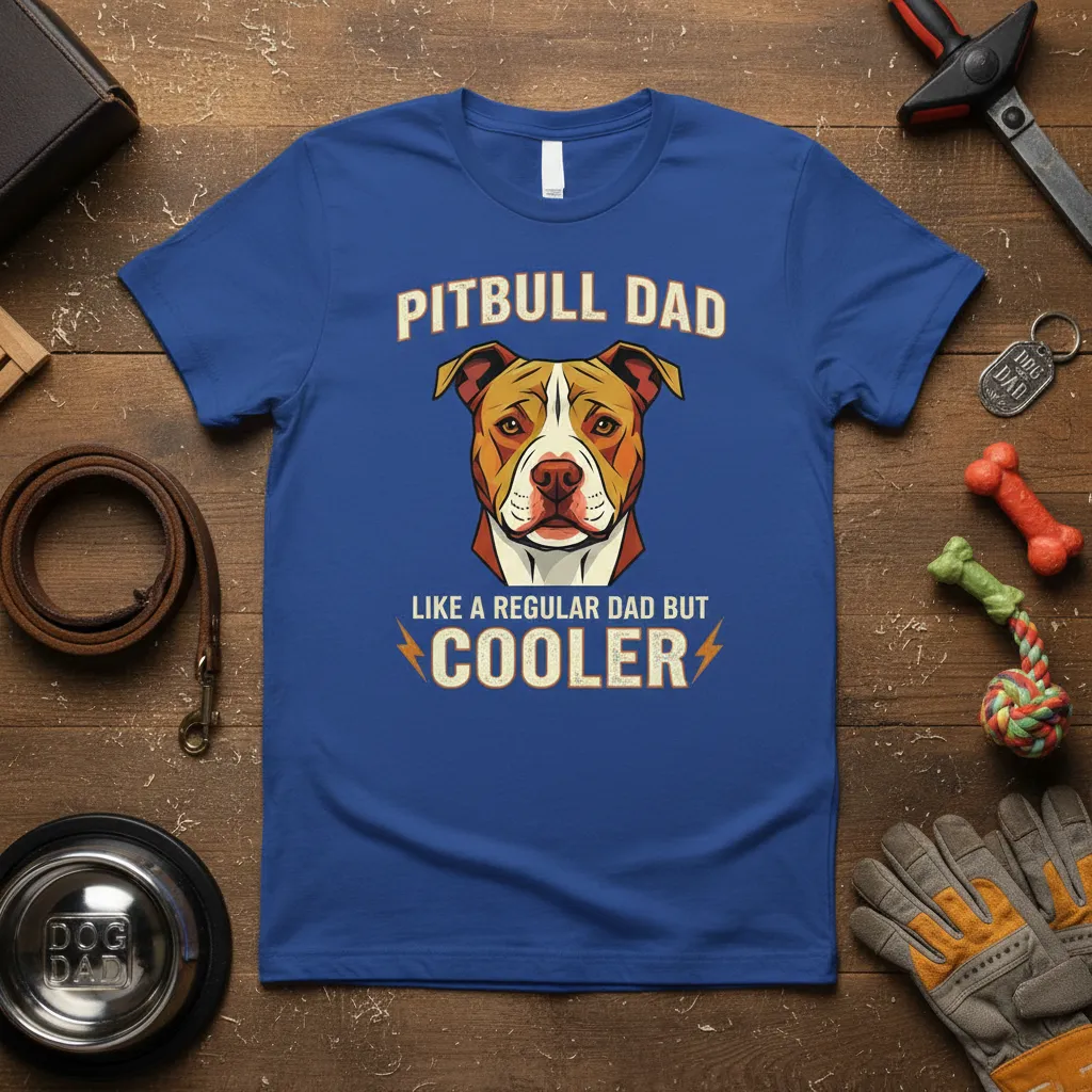 Pitbull Dad Like a Regular Dad but Cooler T-Shirt