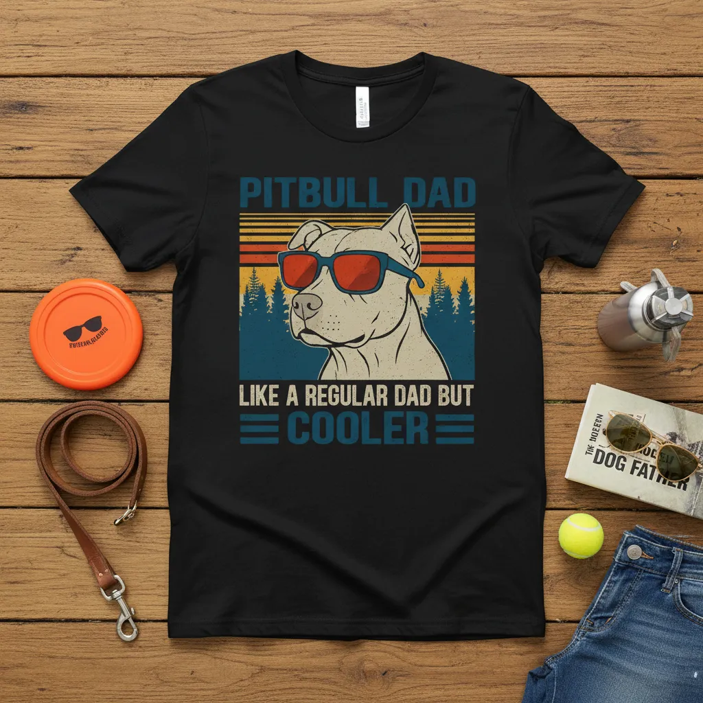 Pitbull Dad Like a Regular Dad but Cooler T-Shirt