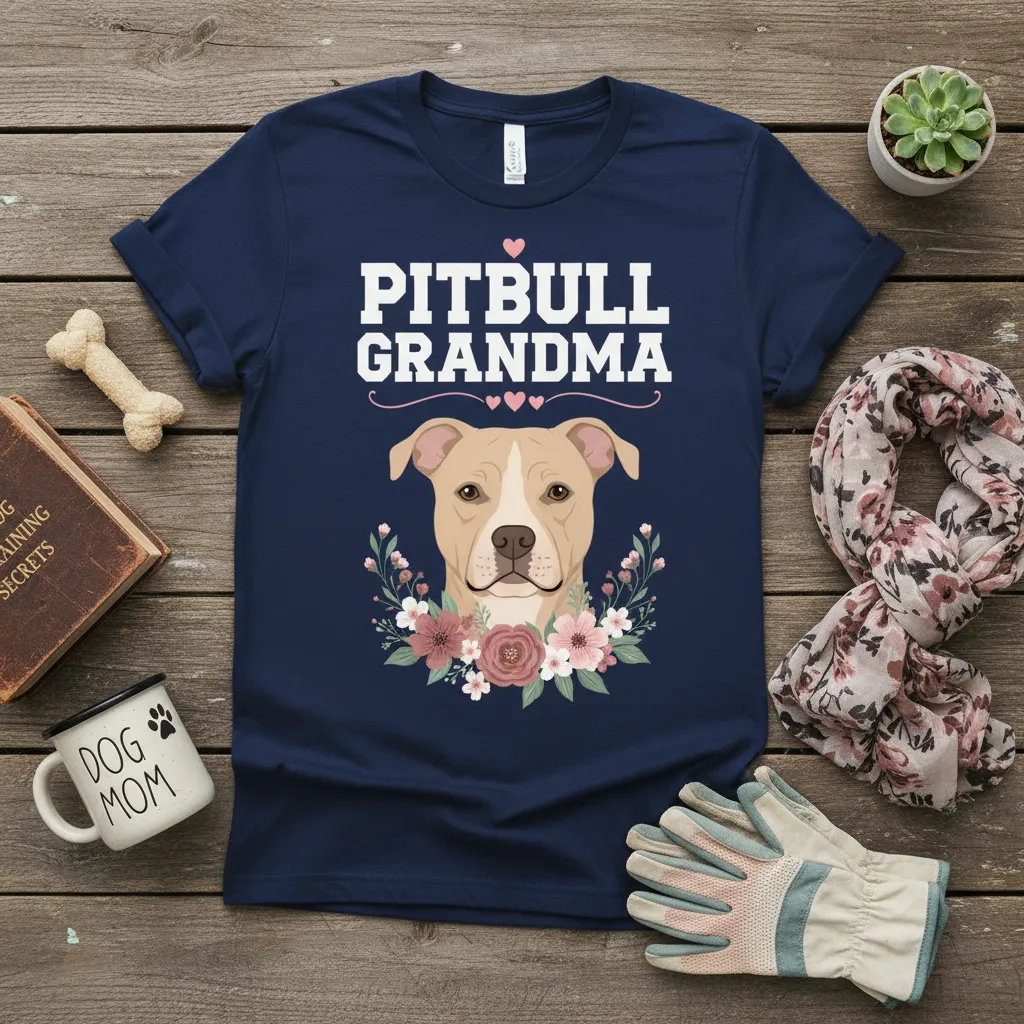 Pitbull Grandma Dog Lover T-Shirt Perfect Gift Idea