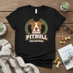 Pitbull Grandma T-Shirt Dog Lover Gift for Women