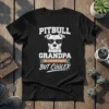 Pitbull Grandpa Like a Regular Grandpa But Cooler t-shirt with a pitbull wearing sunglasses