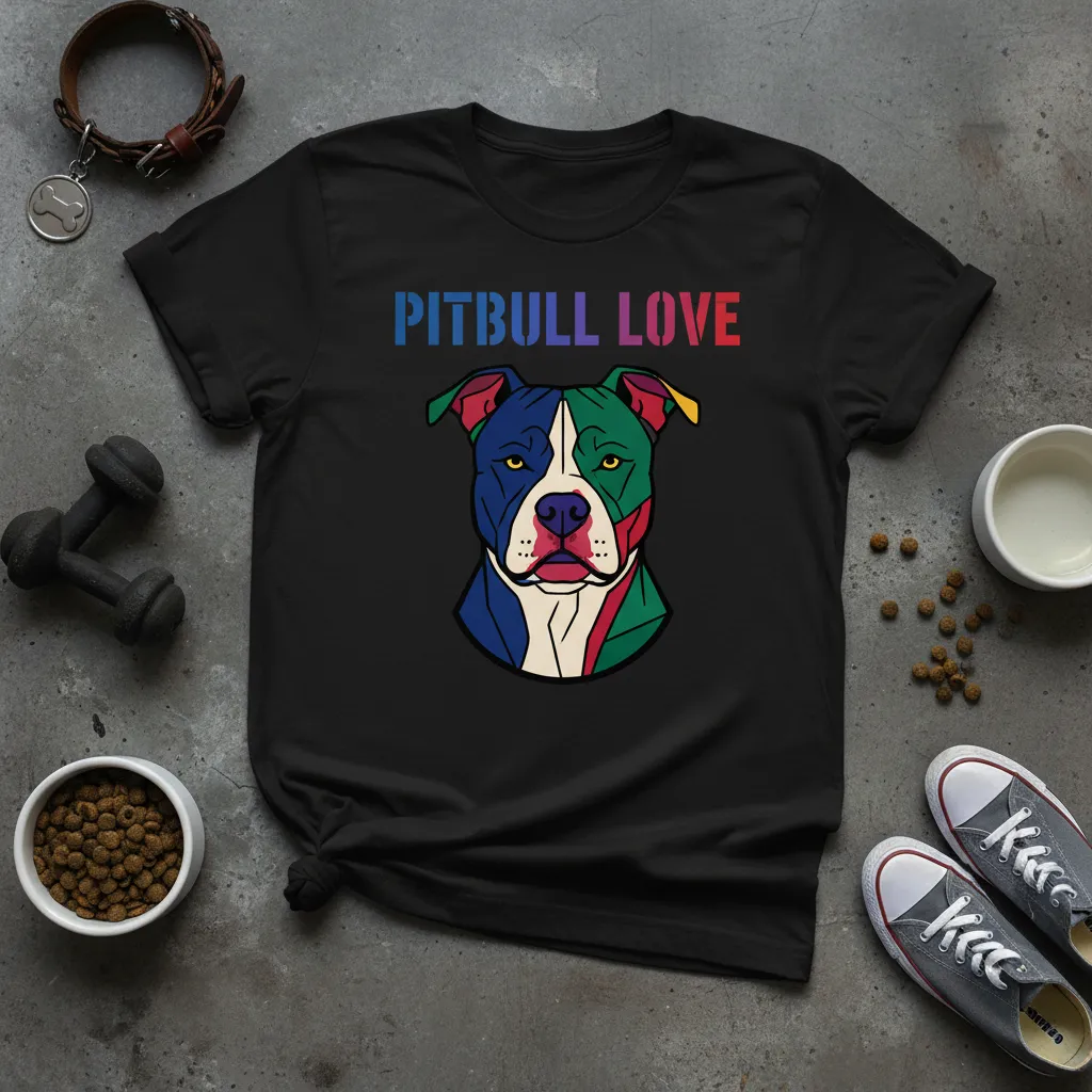 Pitbull Love T-Shirt Gift for Dog Lovers
