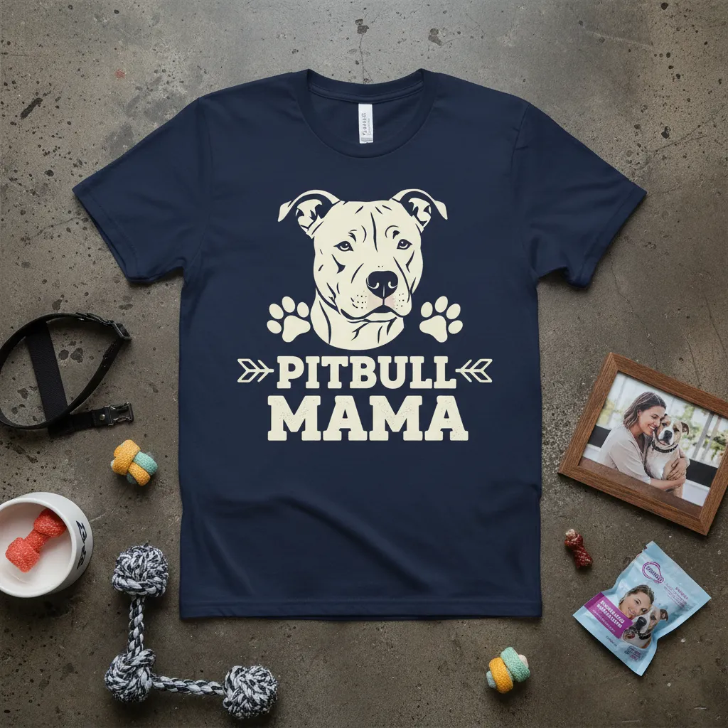 Pitbull Mama T-Shirt Perfect Gift for Dog Lovers