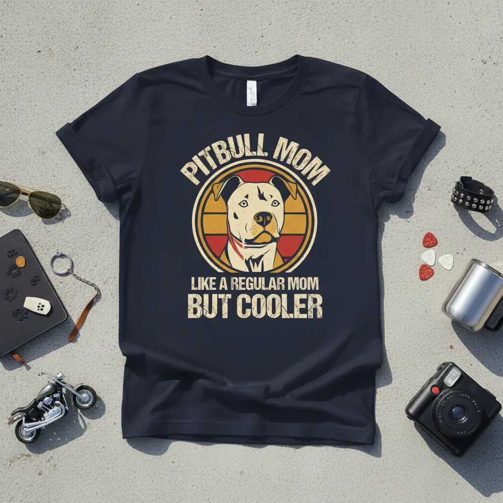 Pitbull Mom Like a Regular Mom but Cooler T-Shirt