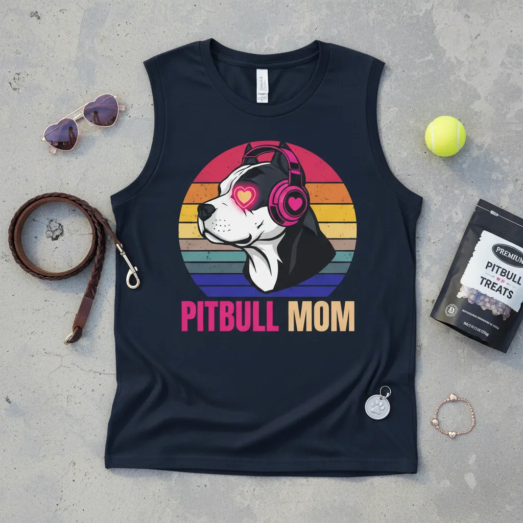 Pitbull Mom T-Shirt Cute Dog Lover Gift for Her