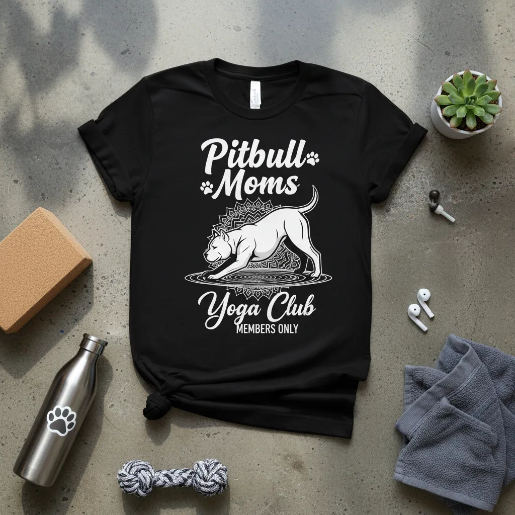 Pitbull Moms Yoga Club Members Only T-Shirt