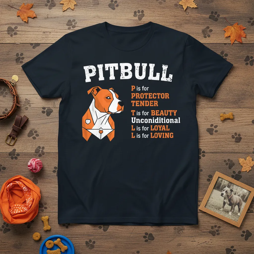 Pitbull P Is for Protector Tender T Is for Beauty Loyal Lover Tee