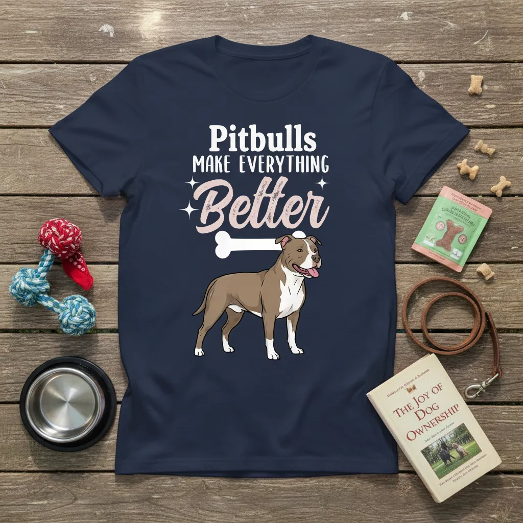 Pitbulls Make Everything Better T-Shirt Dog Lover Gift