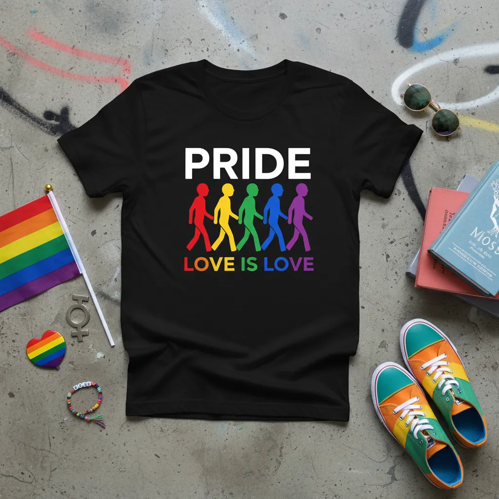 Pride Love Is Love Rainbow Walkers T-Shirt Lgbtq Pride Gift
