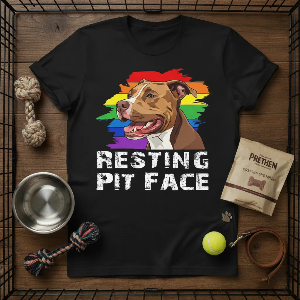 Resting Pit Face T-Shirt Funny Dog Lover Gift