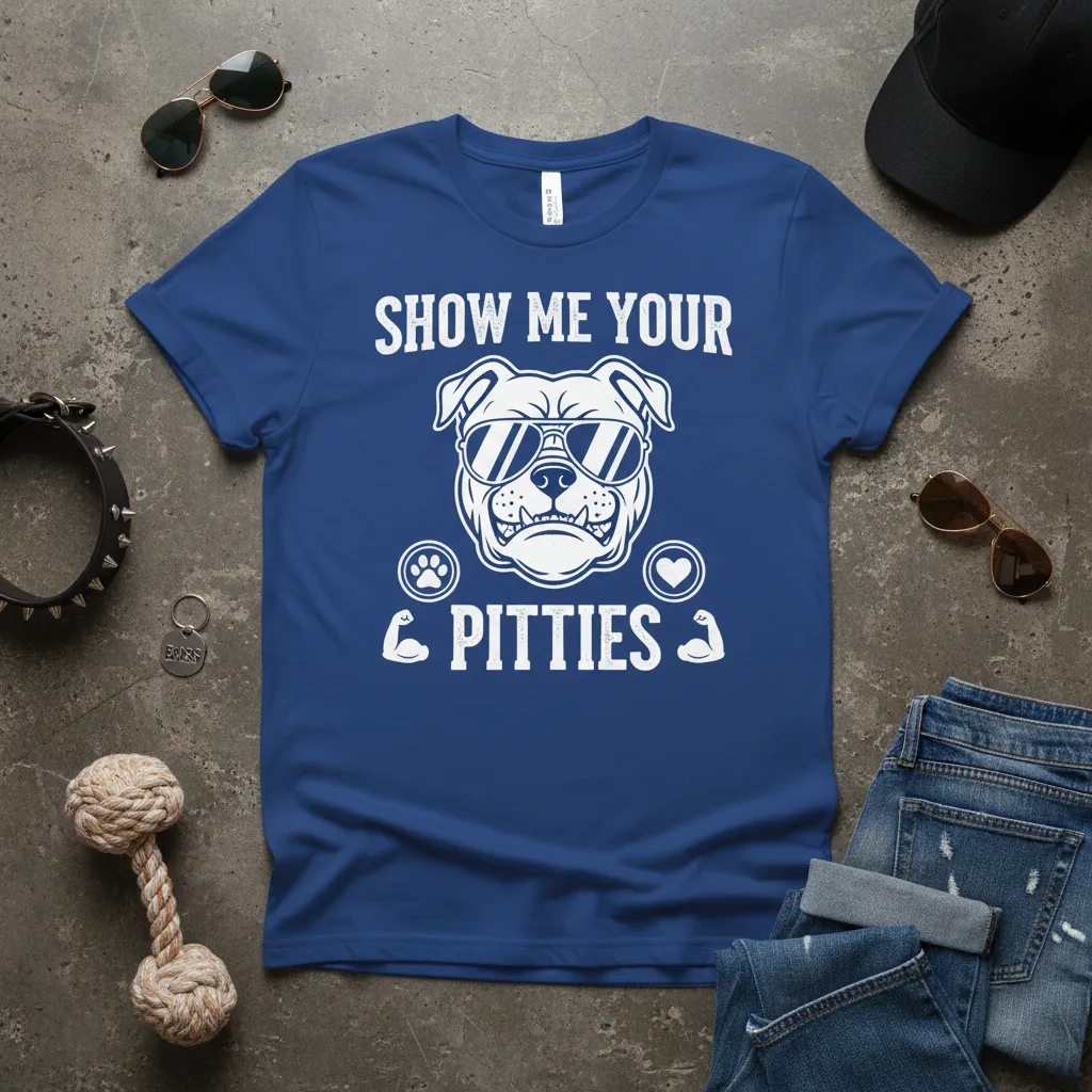 Show Me Your Pitties Pitbull Lover T-Shirt Gift